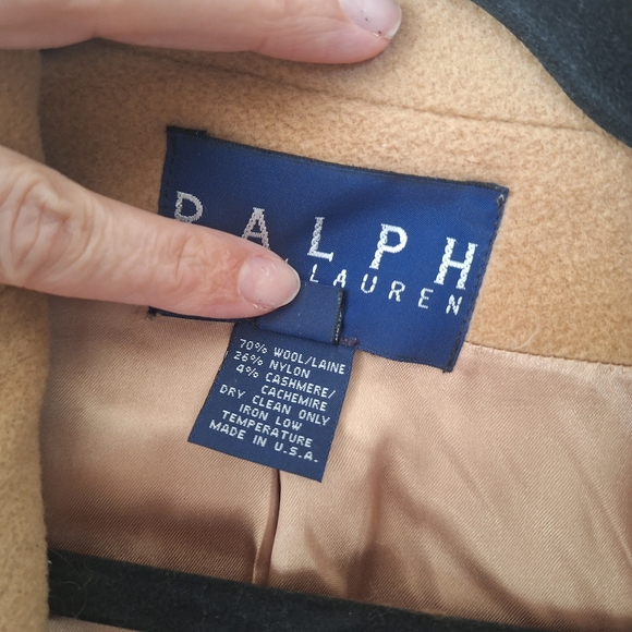 Ralph Lauren Tan Wool Overcoat for Men - Picture 3 of 4